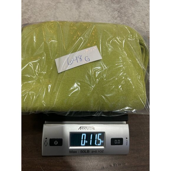 Pierre Cardin Lime Green Button-Up Cardigan Sweater Size Medium Lightweight - Picture 9 of 9